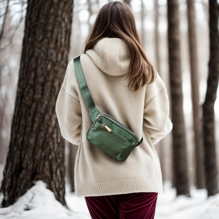 UTO Fanny Pack for Women Crossbody Trendy Fashion Belt Purse Chest Waist Hip Bumbag for Outdoor Shopping Travel Hiking - Image 3